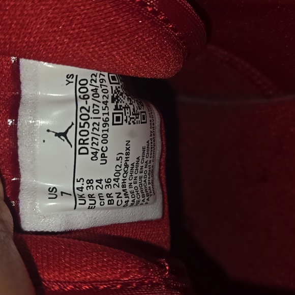 Air Jordan 1 Women's Low Split Gym Red / Cement Gray / Black Size 7 - Picture 7 of 10